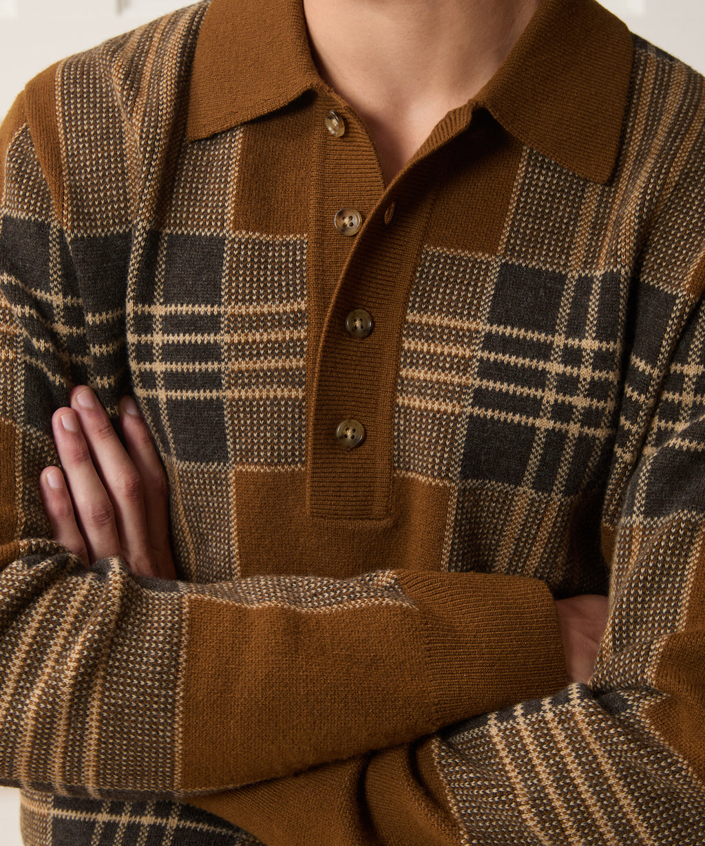 Plaid Sweater Polo