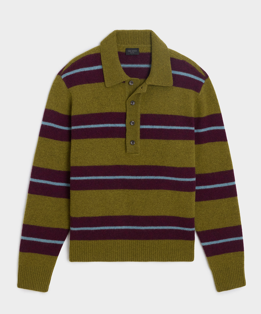 Boiled Wool Sweater Polo