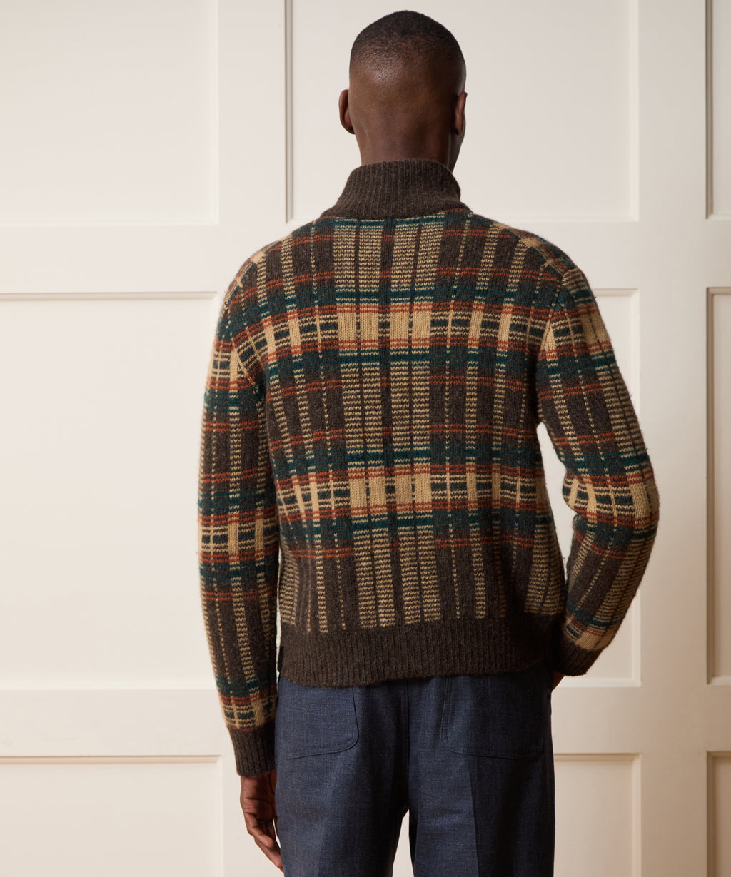 Wool Mockneck Cardigan