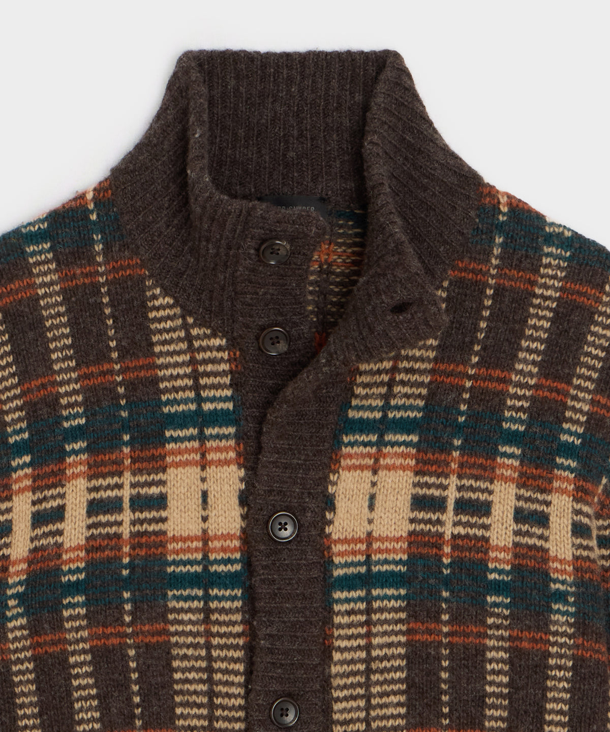 Wool Mockneck Cardigan