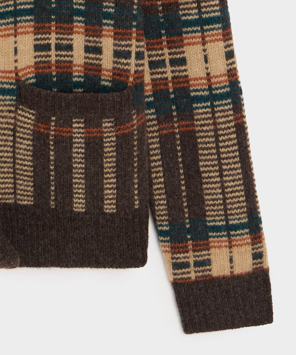 Wool Mockneck Cardigan
