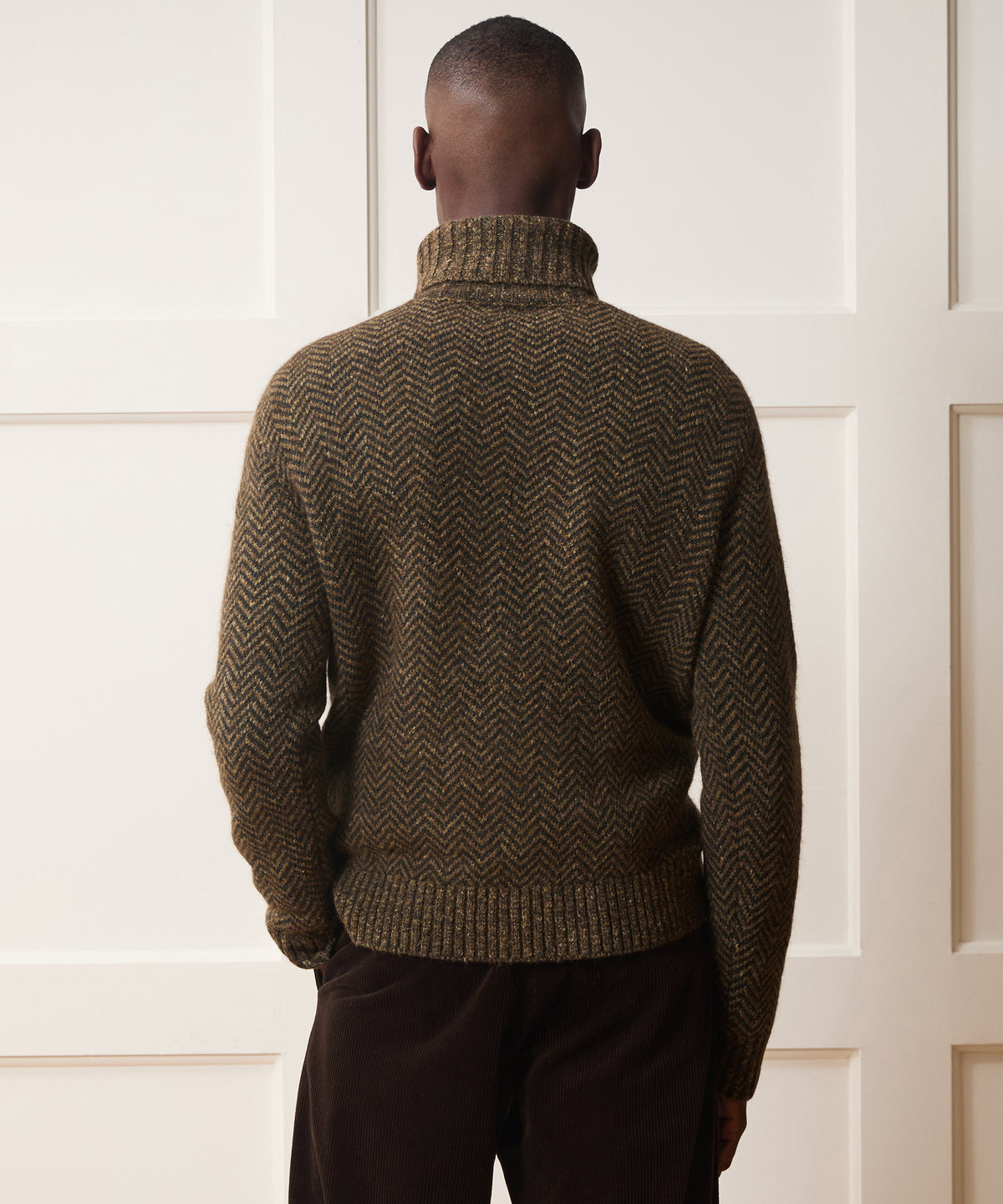 Herringbone Turtleneck Sweater