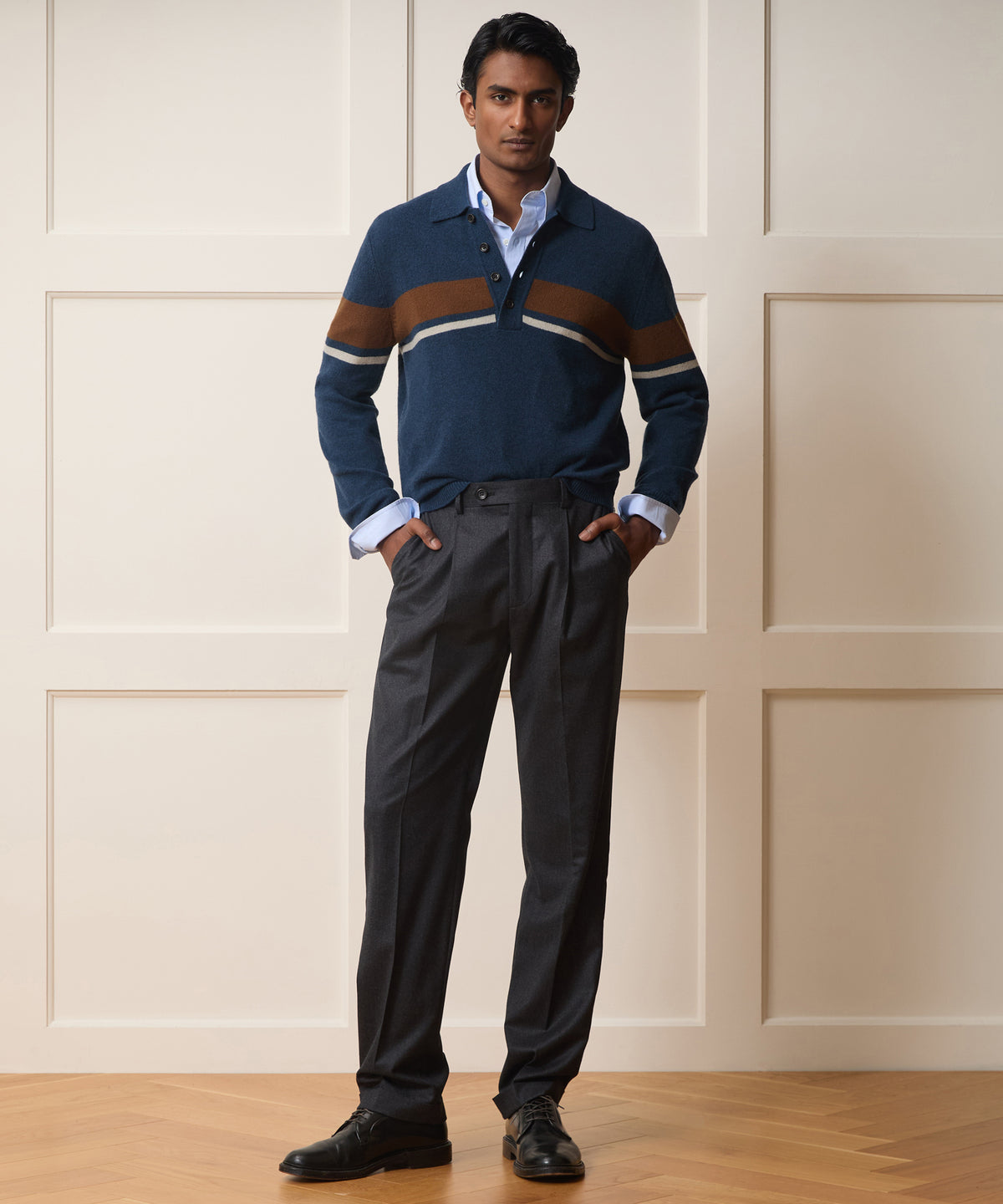 Stripe Sweater Polo
