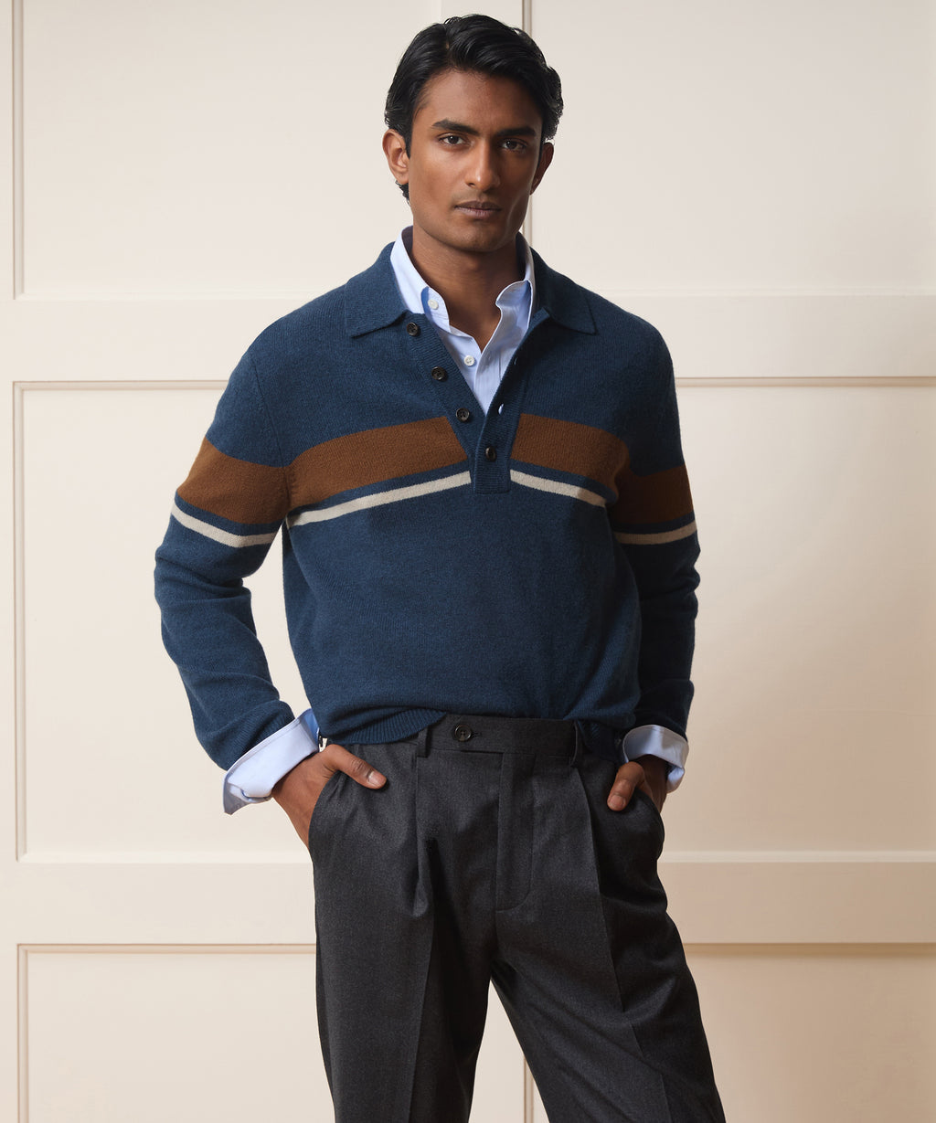 Stripe Sweater Polo