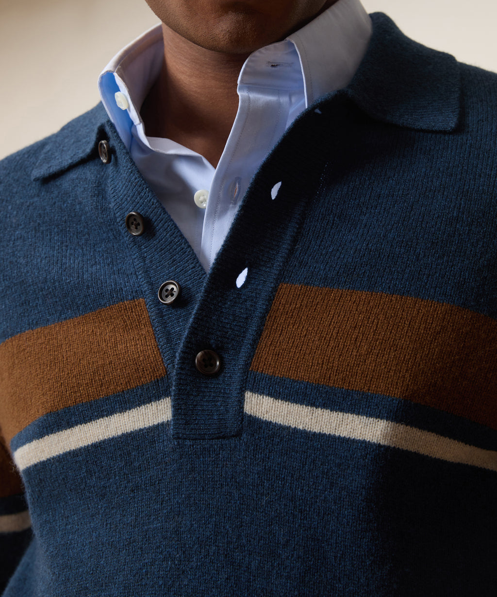 Stripe Sweater Polo