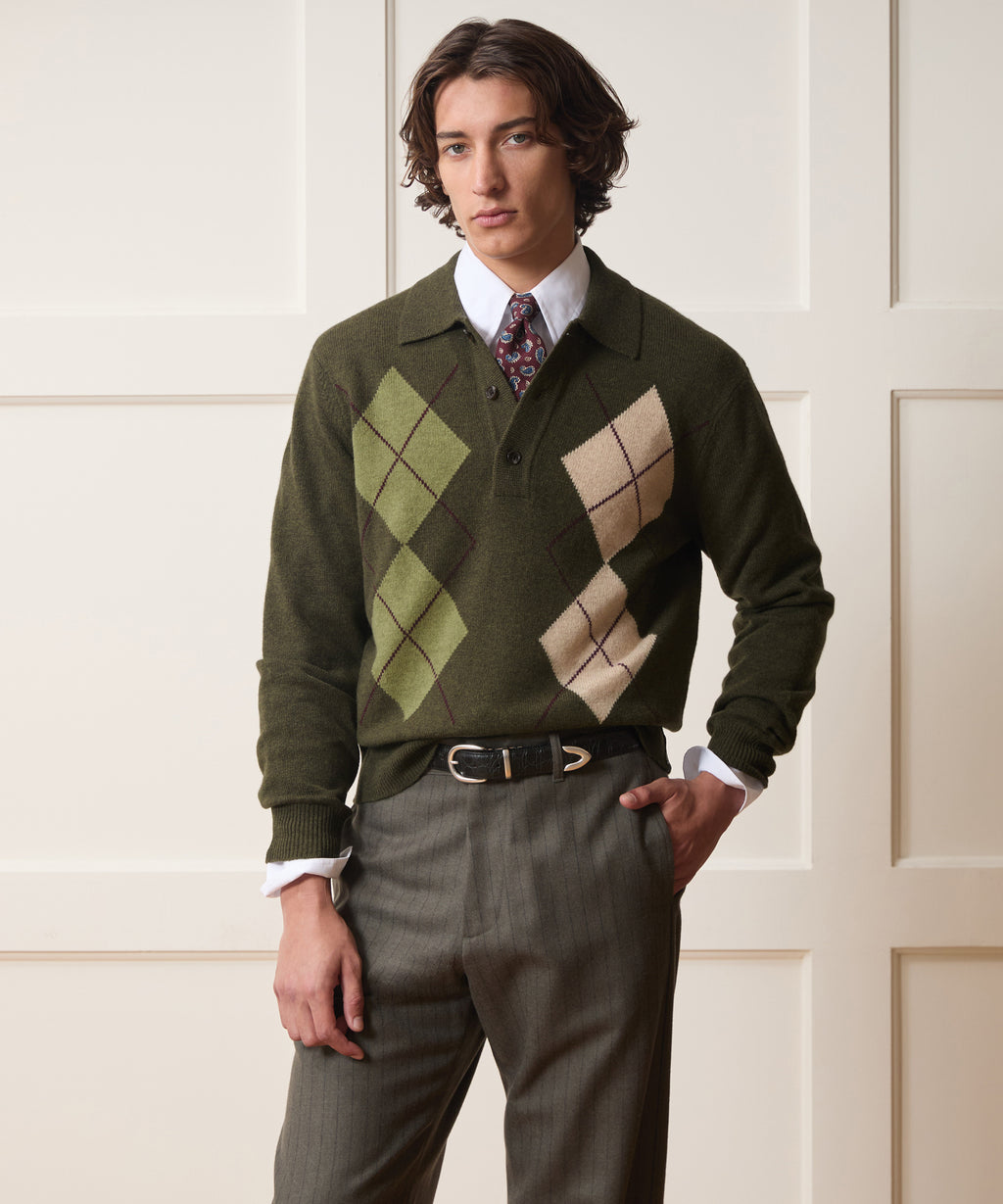 Argyle Sweater Polo