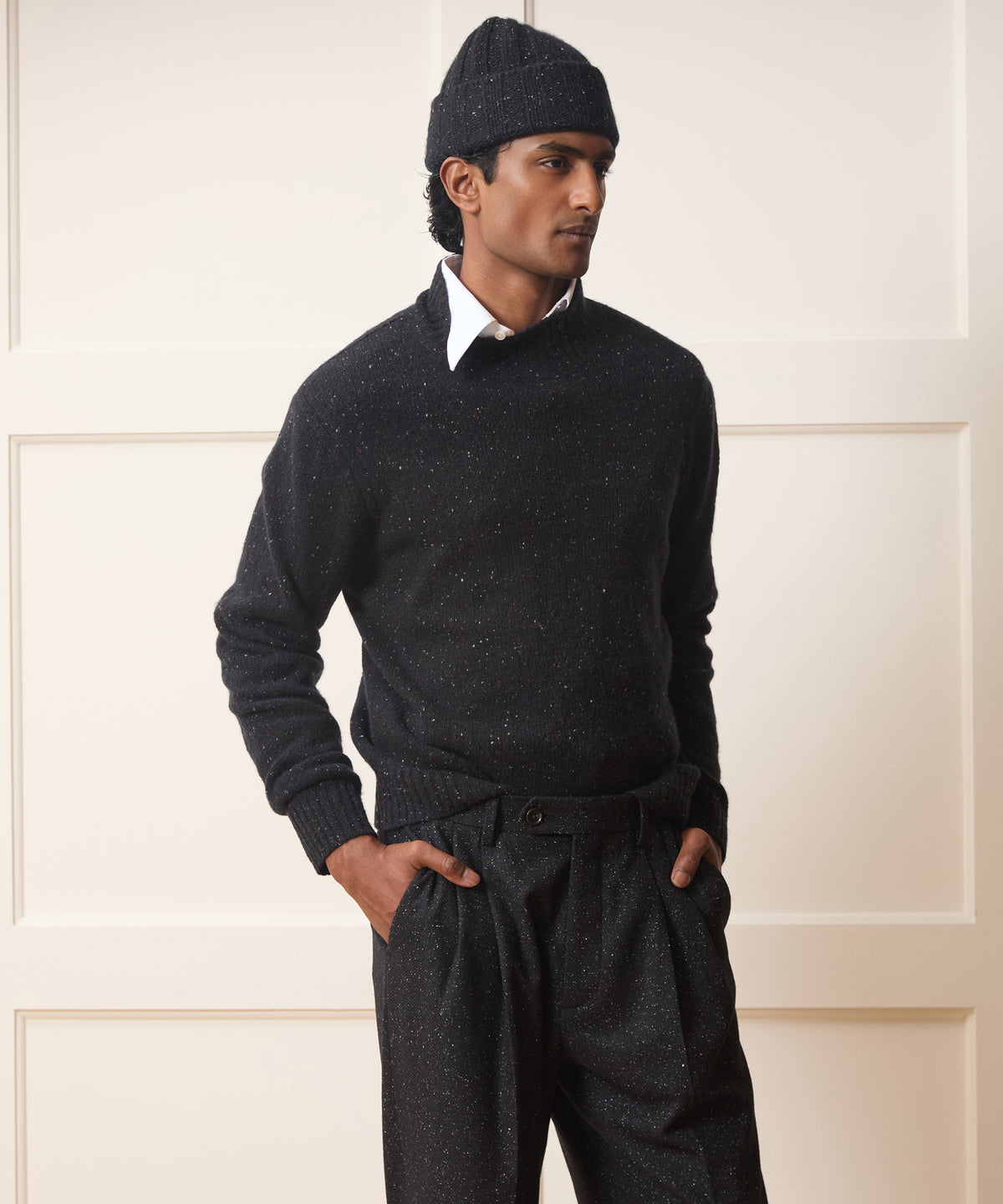 Donegal Cashmere Mockneck Sweater