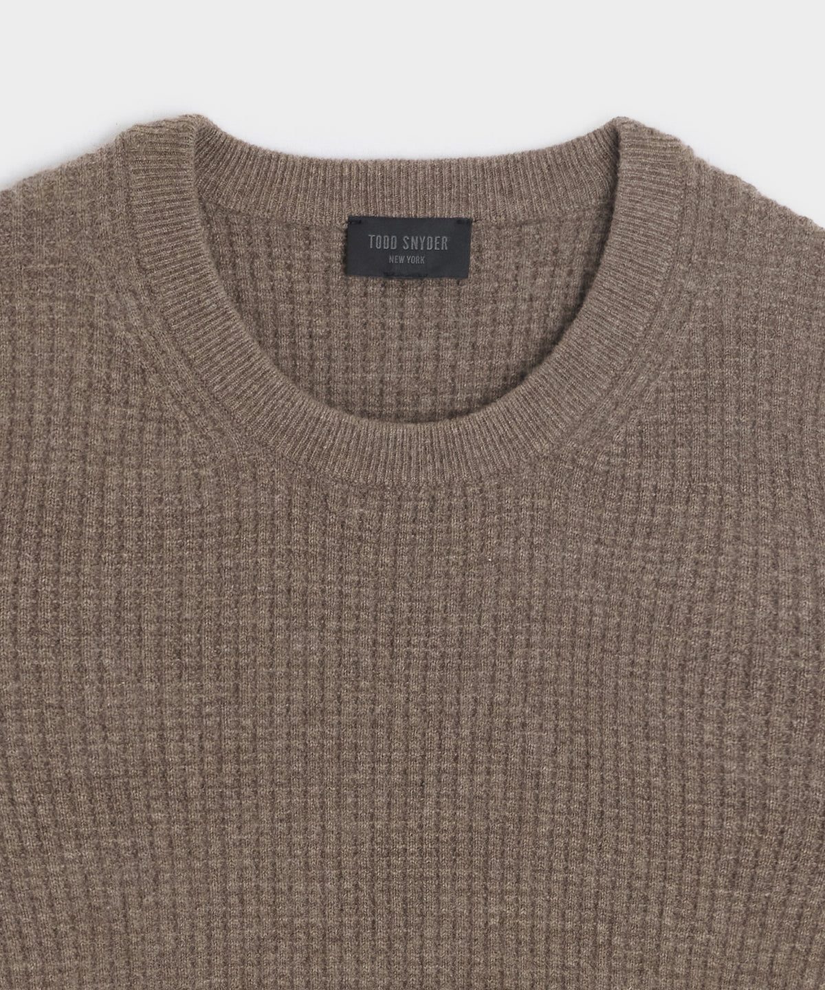 Waffle Cashmere Crewneck