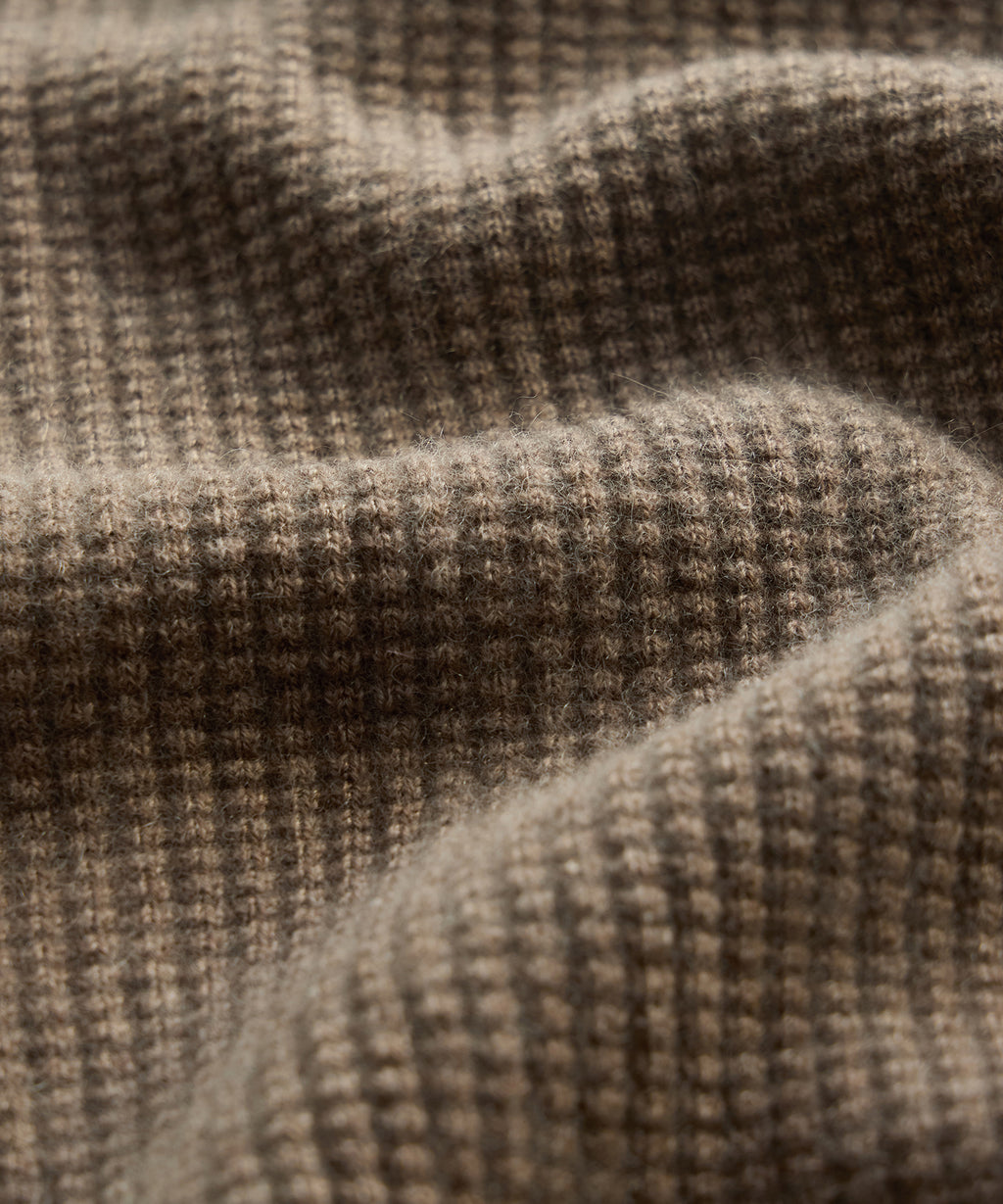 Waffle Cashmere Crewneck