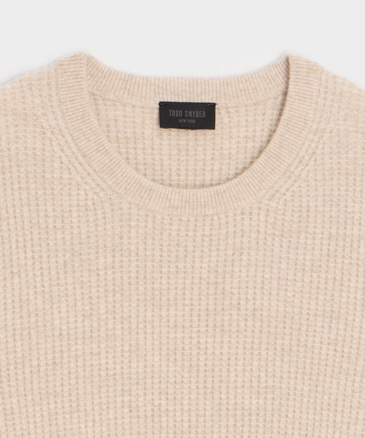 Waffle Cashmere Crewneck