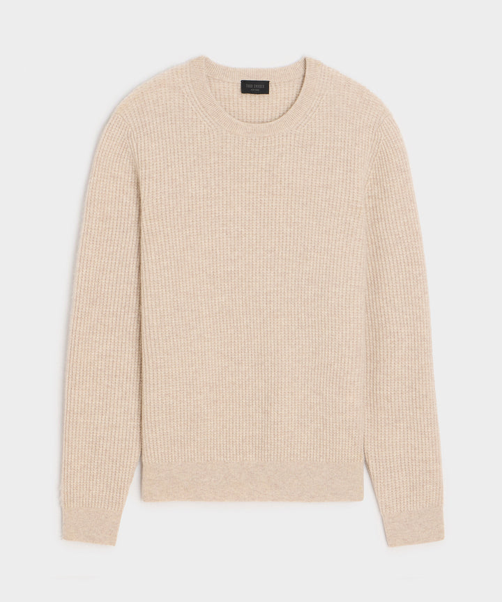 Waffle Cashmere Crewneck