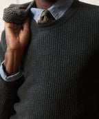 Waffle Cashmere Crewneck