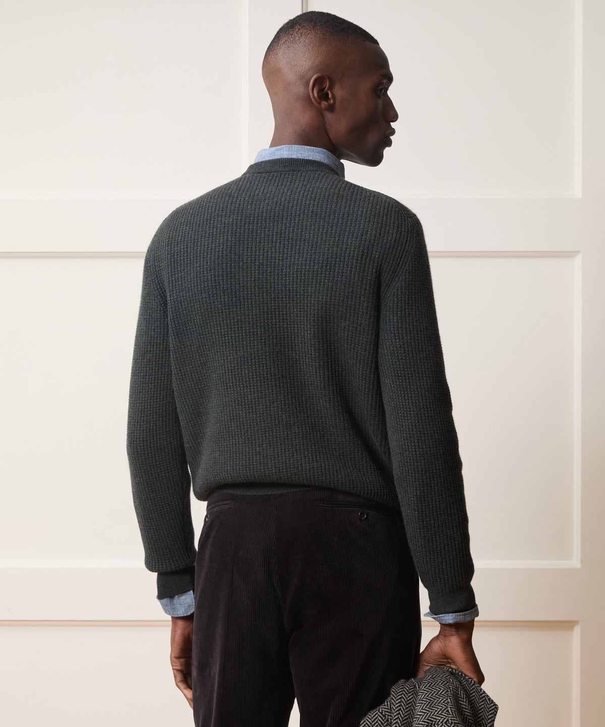 Waffle Cashmere Crewneck