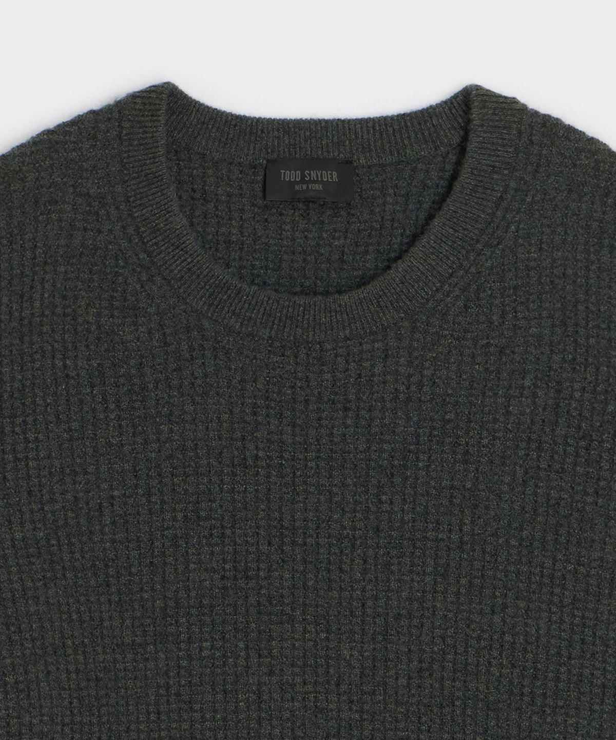 Waffle Cashmere Crewneck