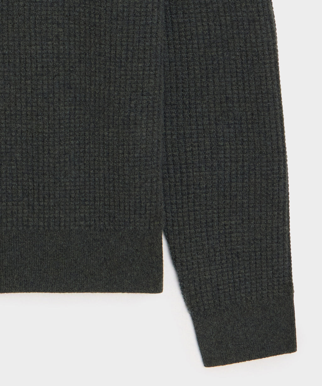 Waffle Cashmere Crewneck