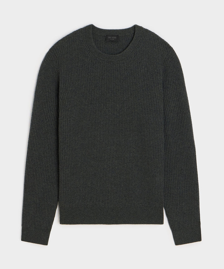 Waffle Cashmere Crewneck