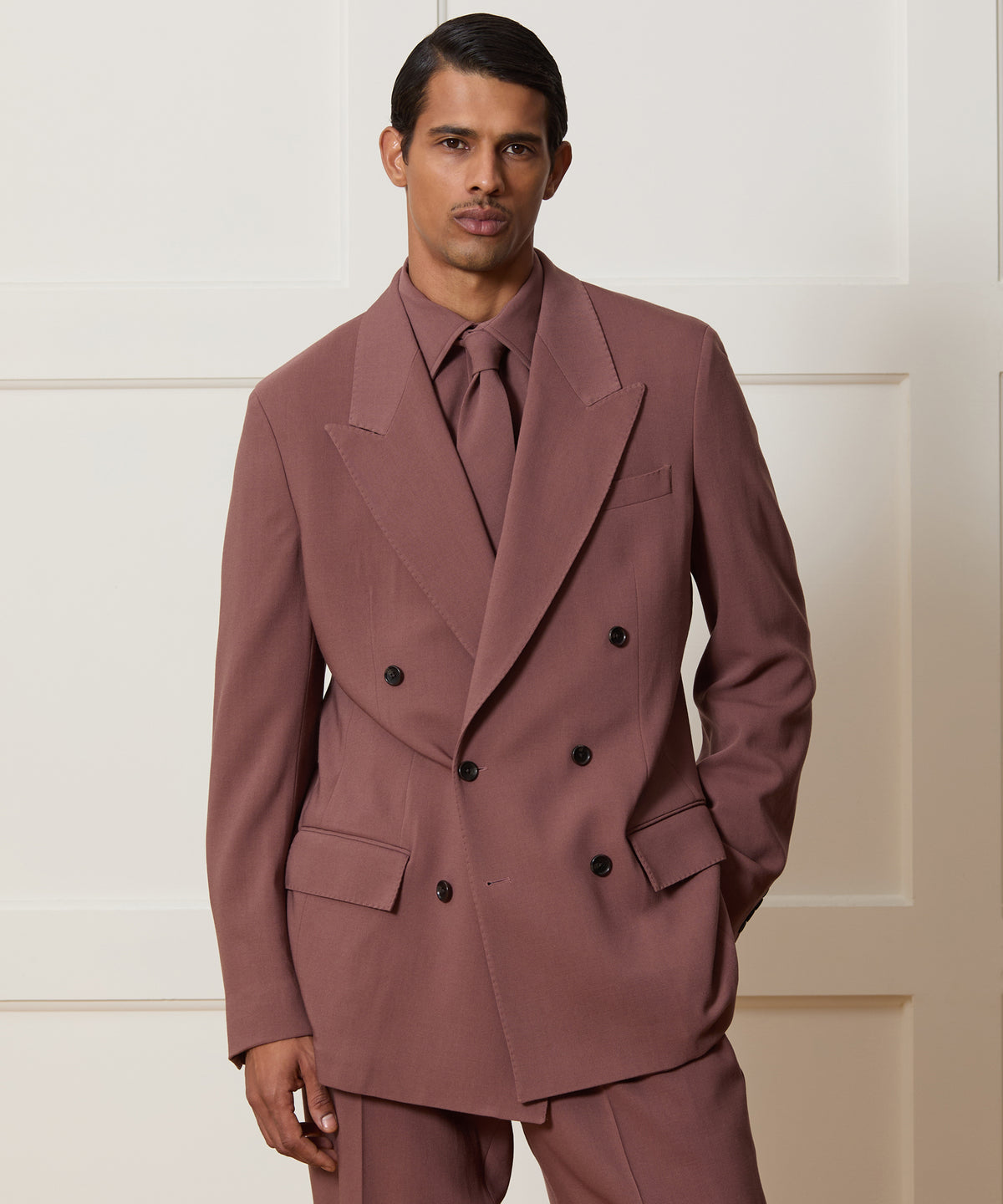 Italian Crepe Double-Breasted Wythe Suit