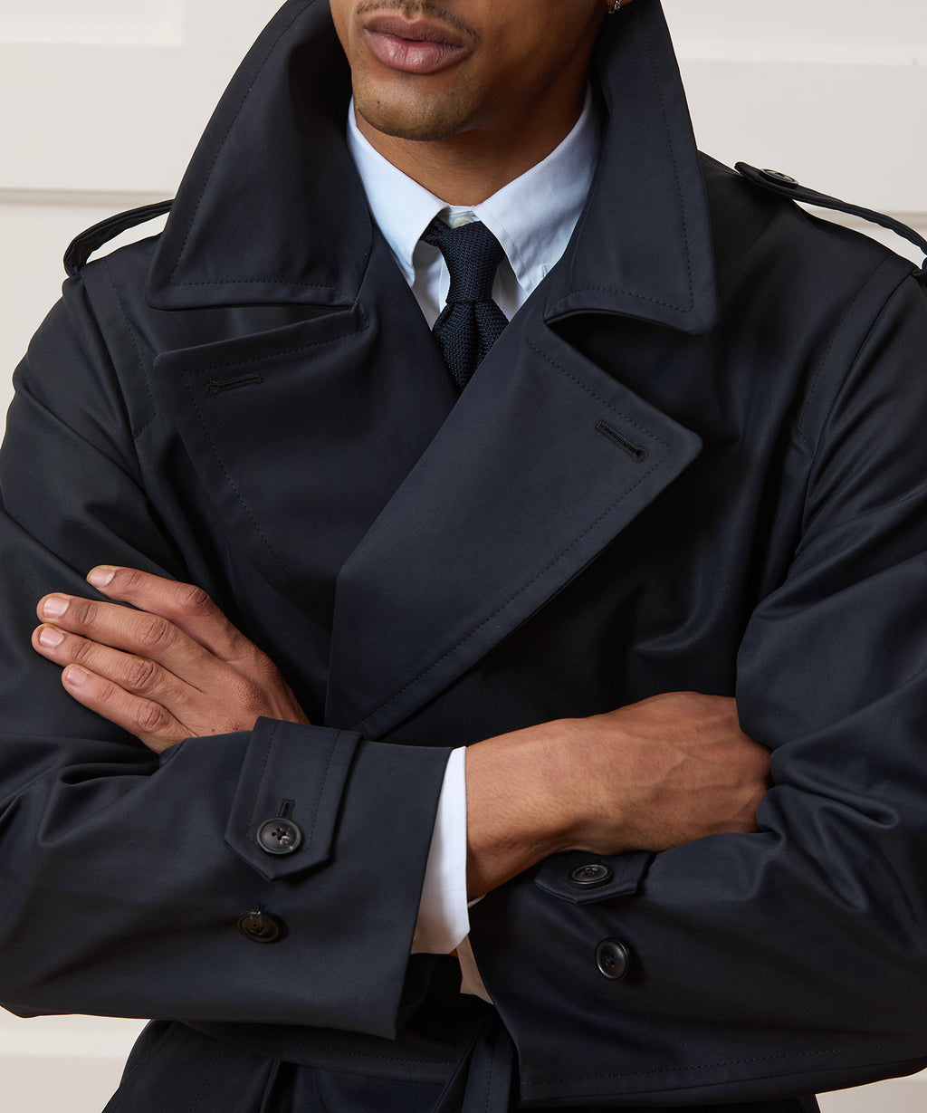 Italian Double-Breasted Trench Coat