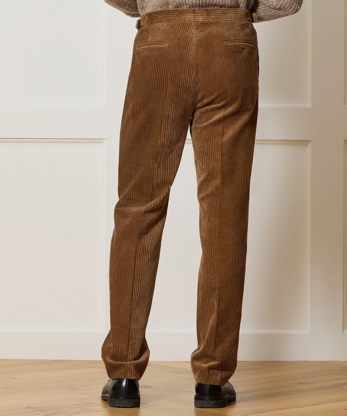 Italian Wide Wale Corduroy Side Tab Trouser