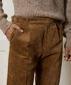 Italian Wide Wale Corduroy Side Tab Trouser