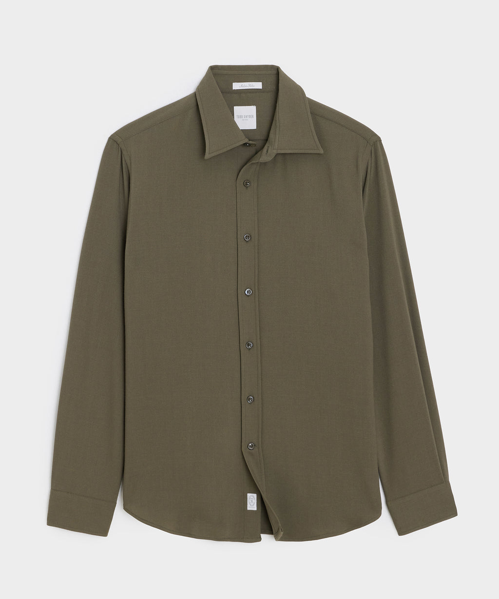 Italian Crepe Wool Shirt