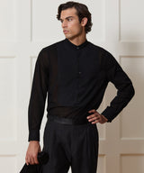 Lightweight Italian Cotton Popover Tuxedo Shirt