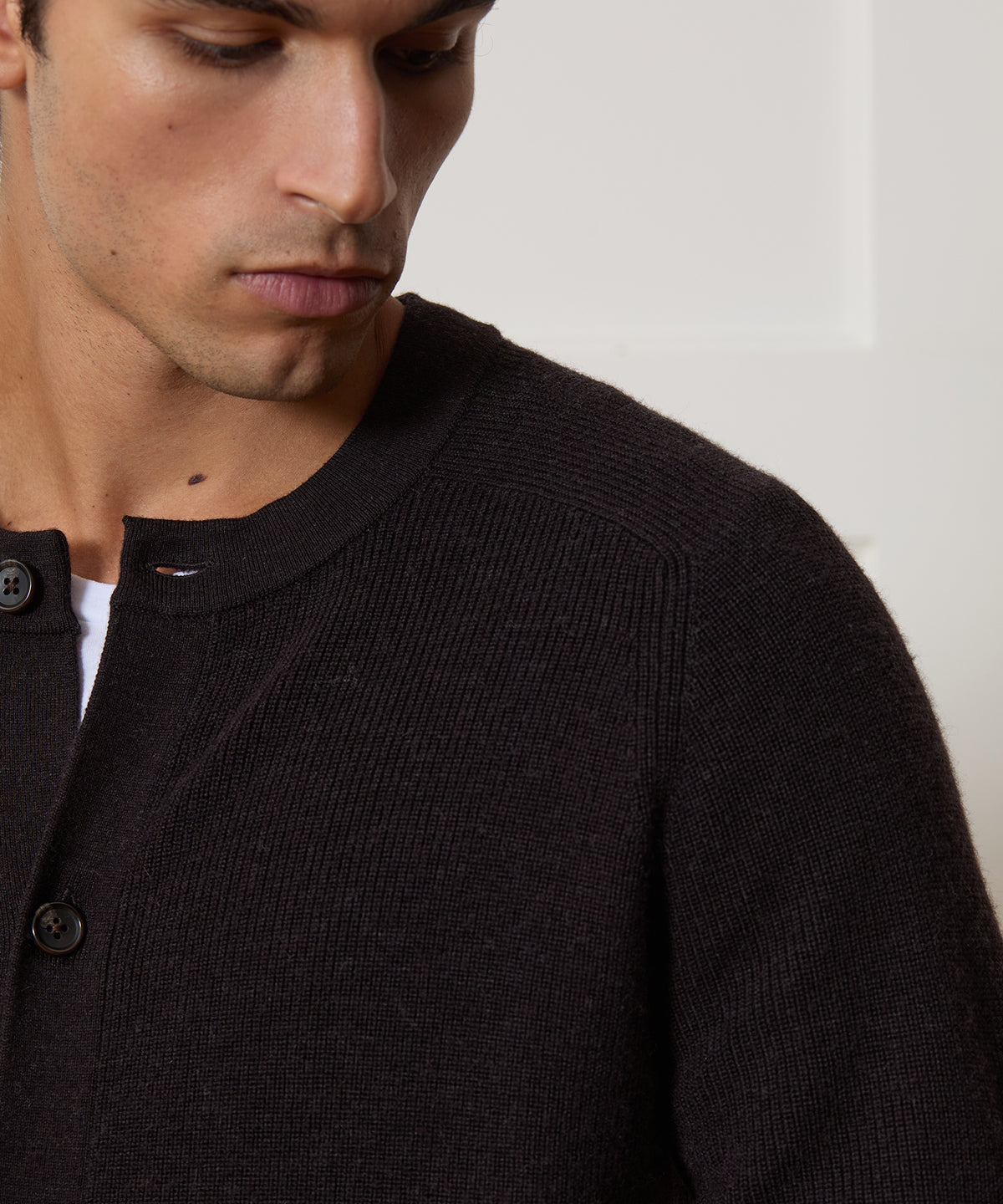 Merino Crewneck Cardigan