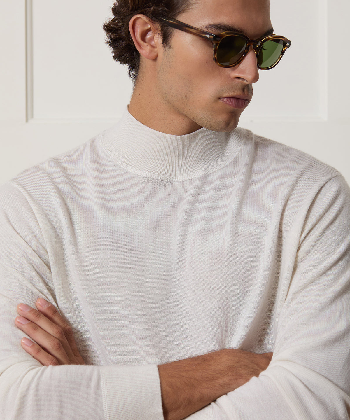 Merino Mock Neck Sweater