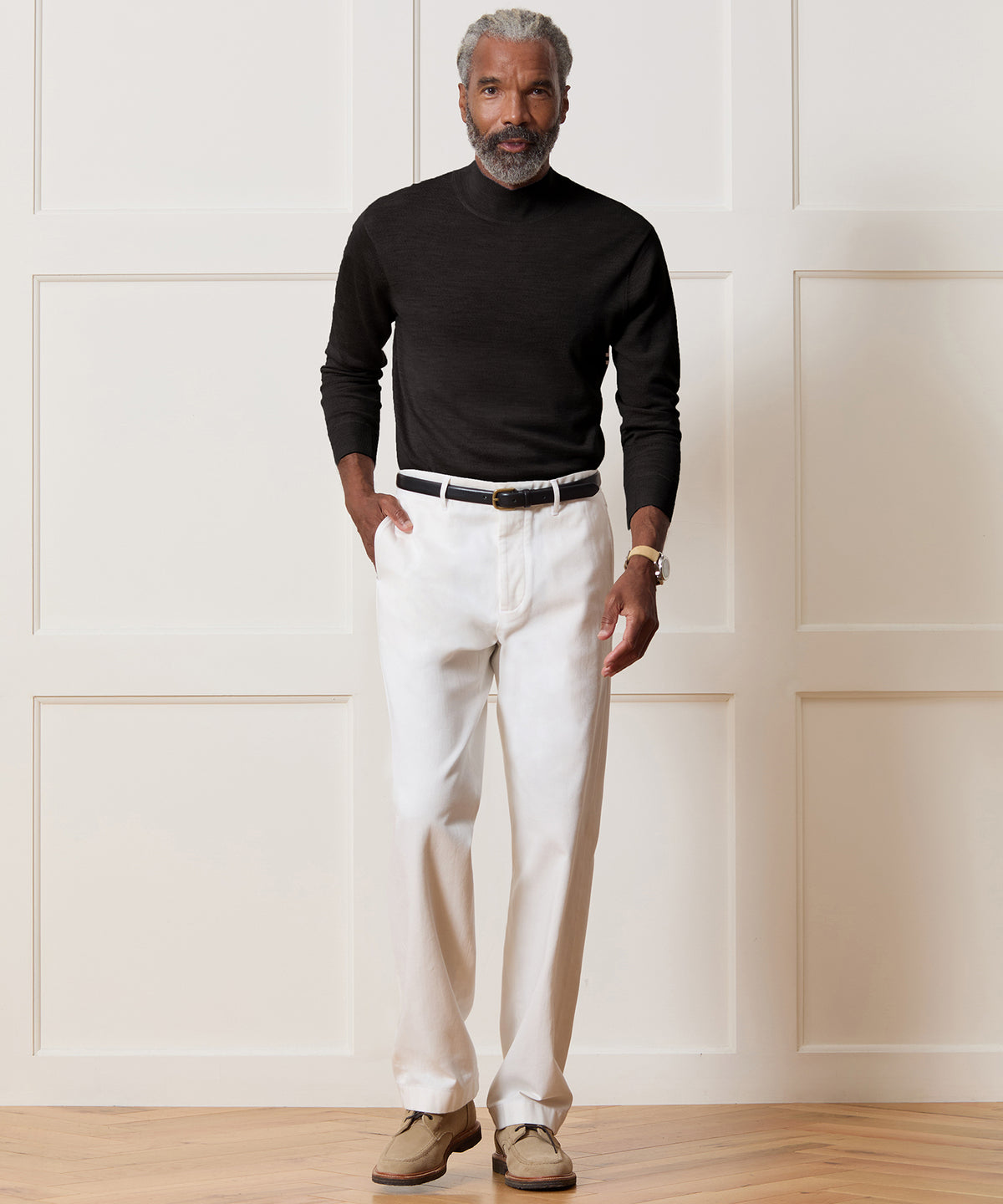 Merino Mock Neck Sweater