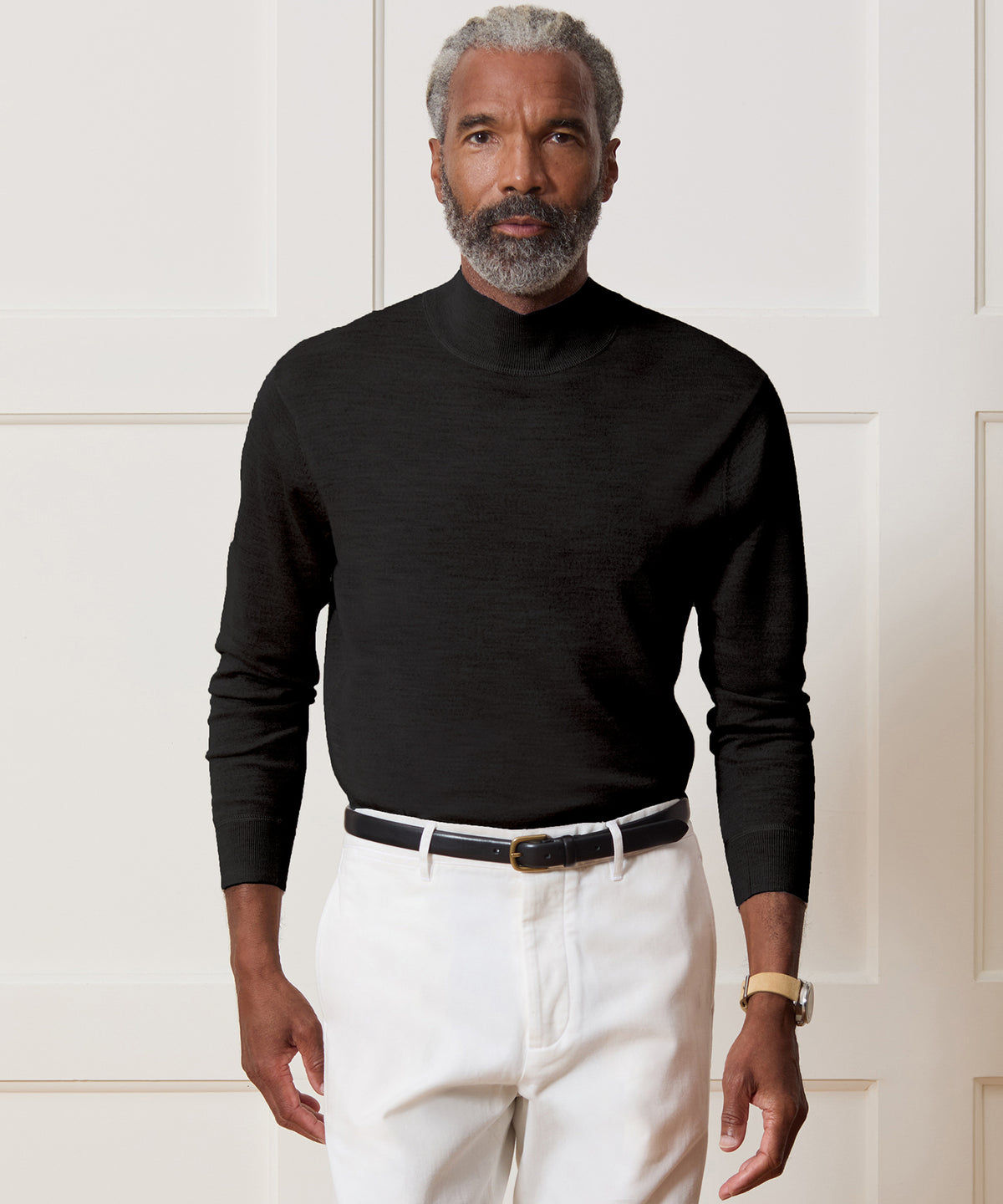 Merino Mock Neck Sweater