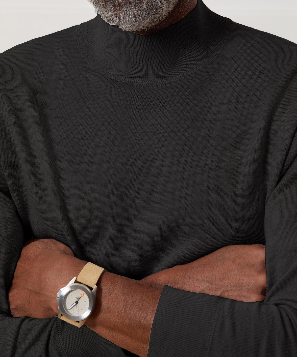 Merino Mock Neck Sweater