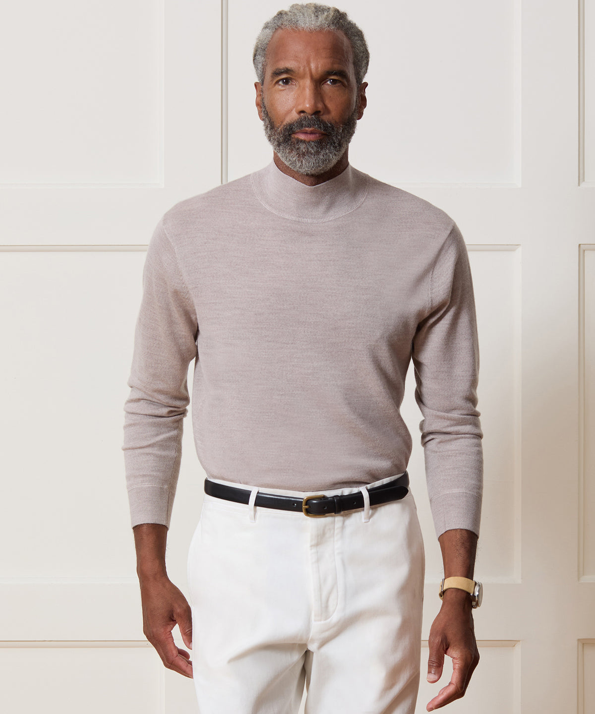 Merino Mock Neck Sweater