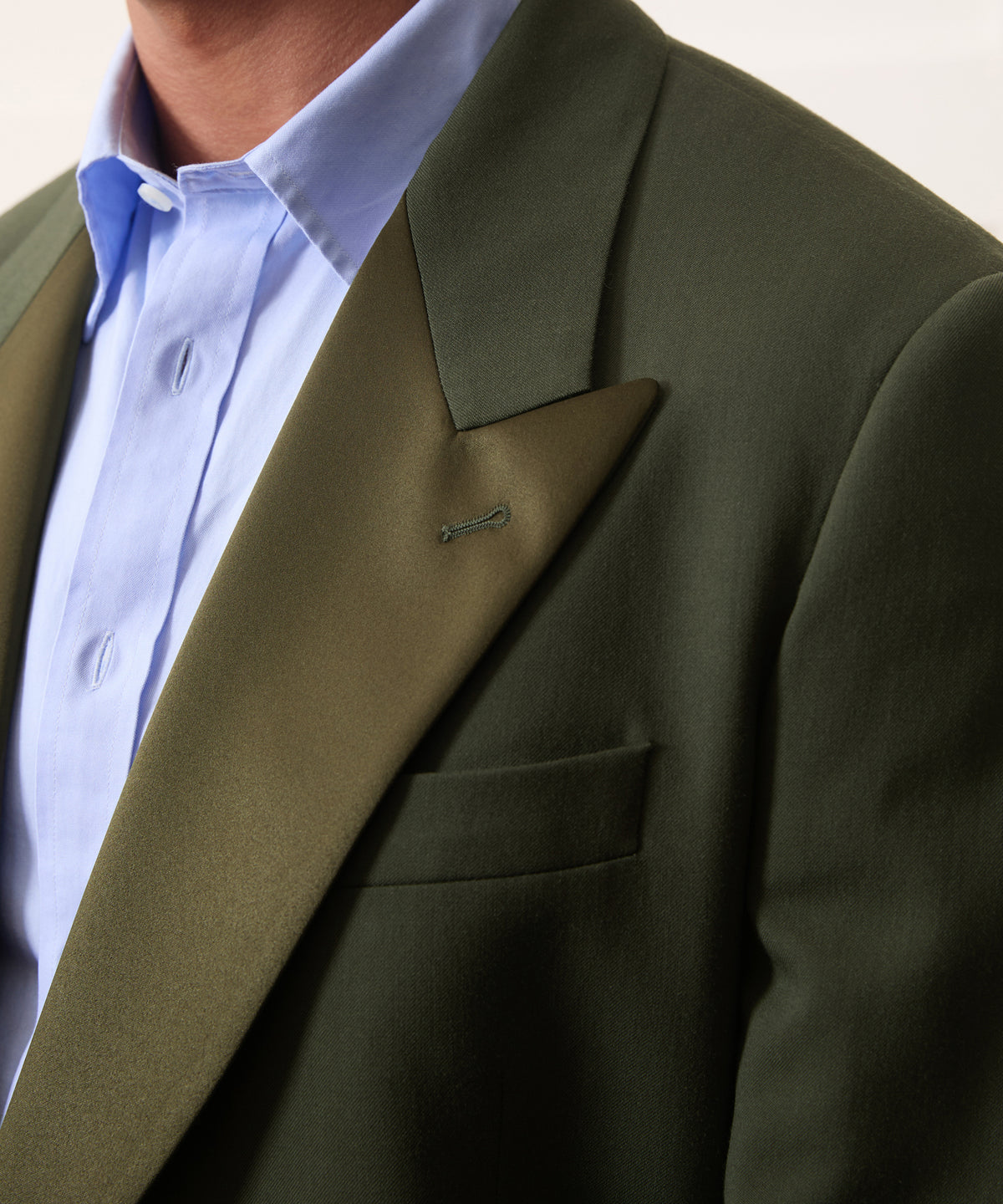 Italian Gabardine Double-Breasted Tuxedo Jacket