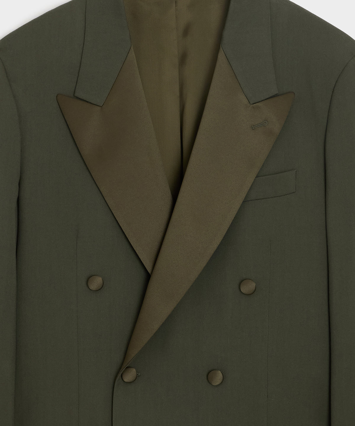 Italian Gabardine Double-Breasted Tuxedo Jacket