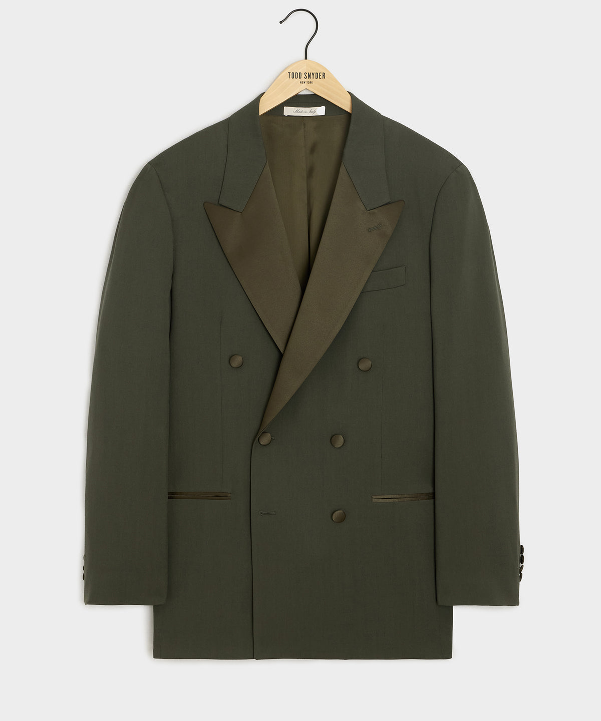 Italian Gabardine Double-Breasted Tuxedo Jacket