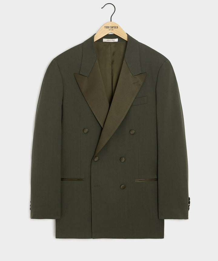 Italian Gabardine Double-Breasted Tuxedo Jacket