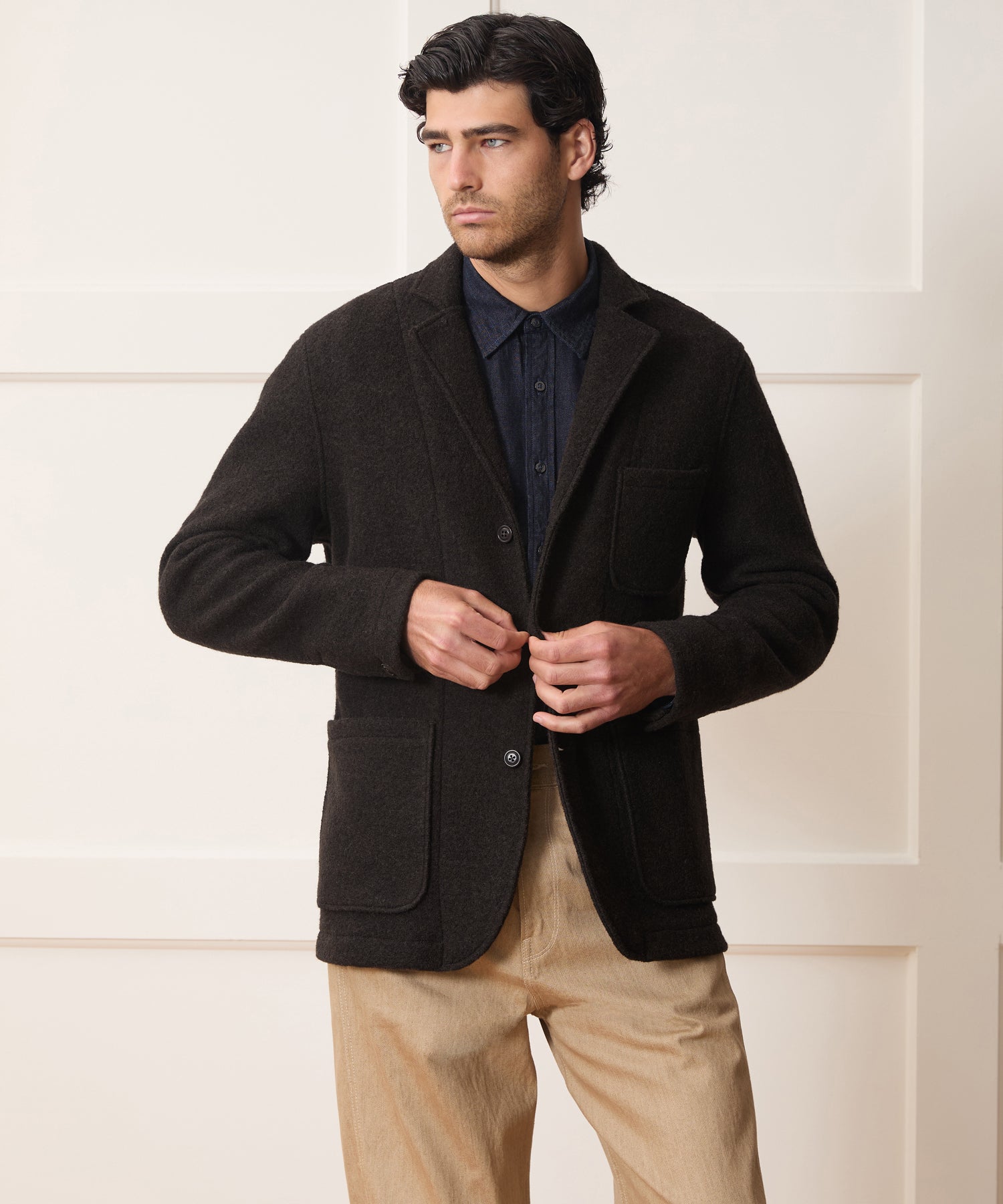 Italian Boiled Wool Studio Jacket in Espresso Bean – Todd Snyder