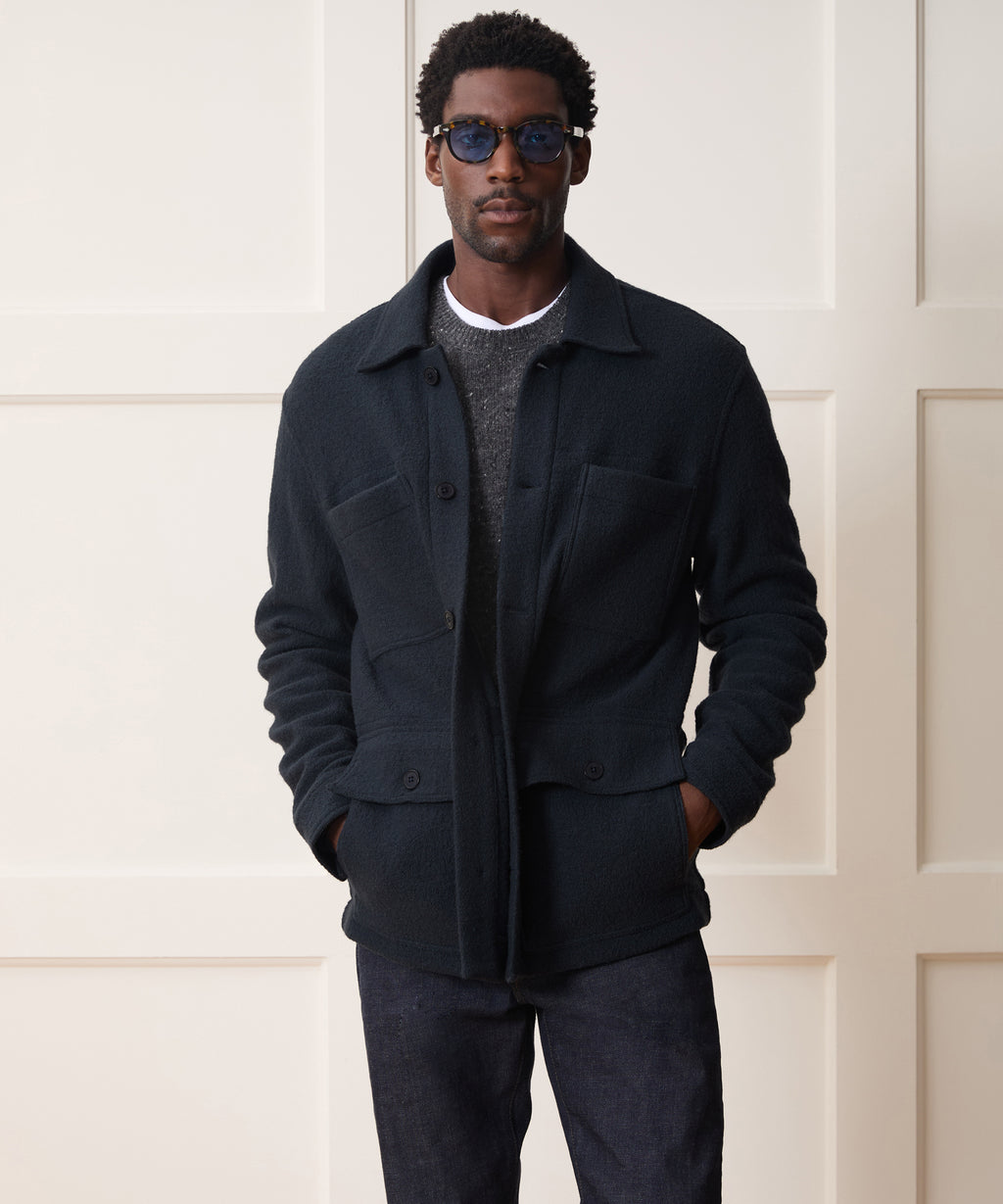 Italian Boiled Wool Field Jacket