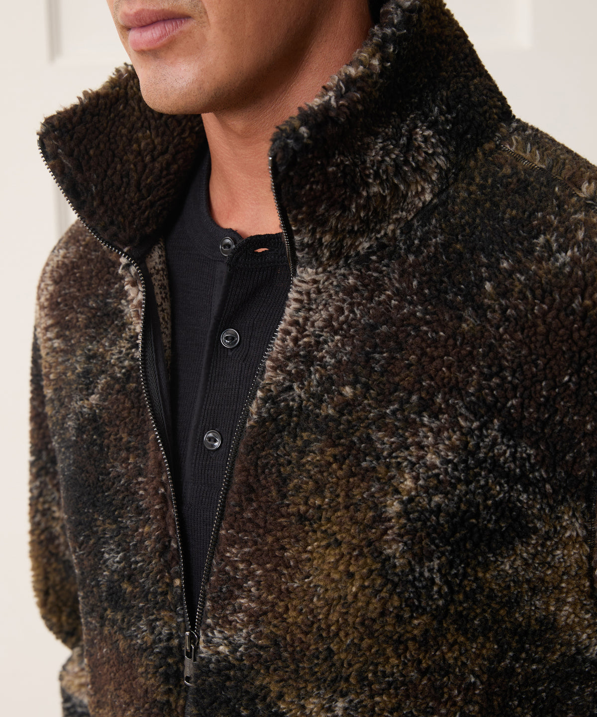 Italian Marble Sherpa Jacket