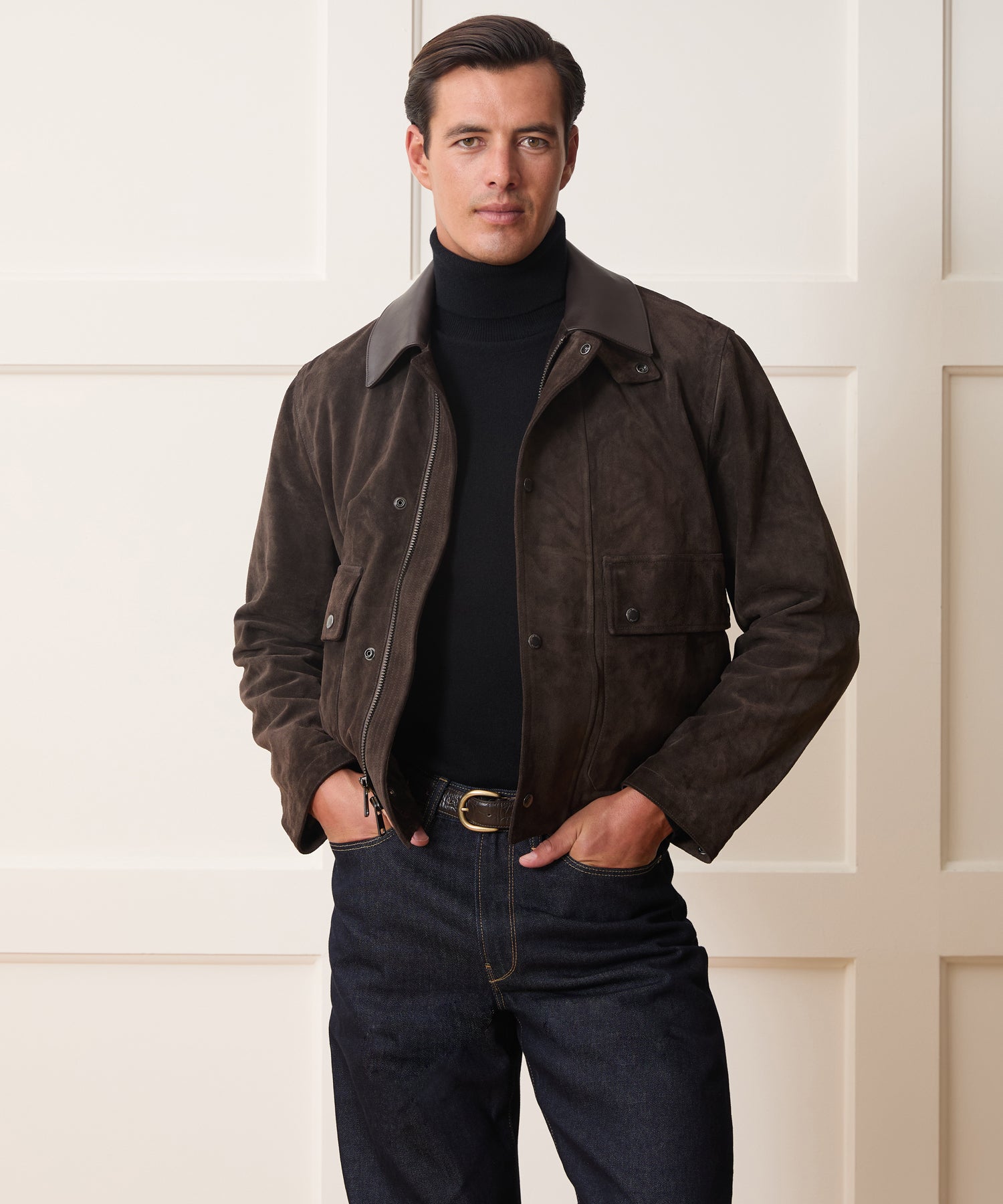Todd Snyder X Lagavulin Suede Stable Jacket in Brown