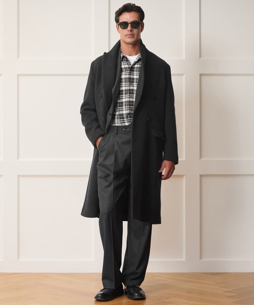 Italian Wool-Cashmere Double-Breasted Topcoat