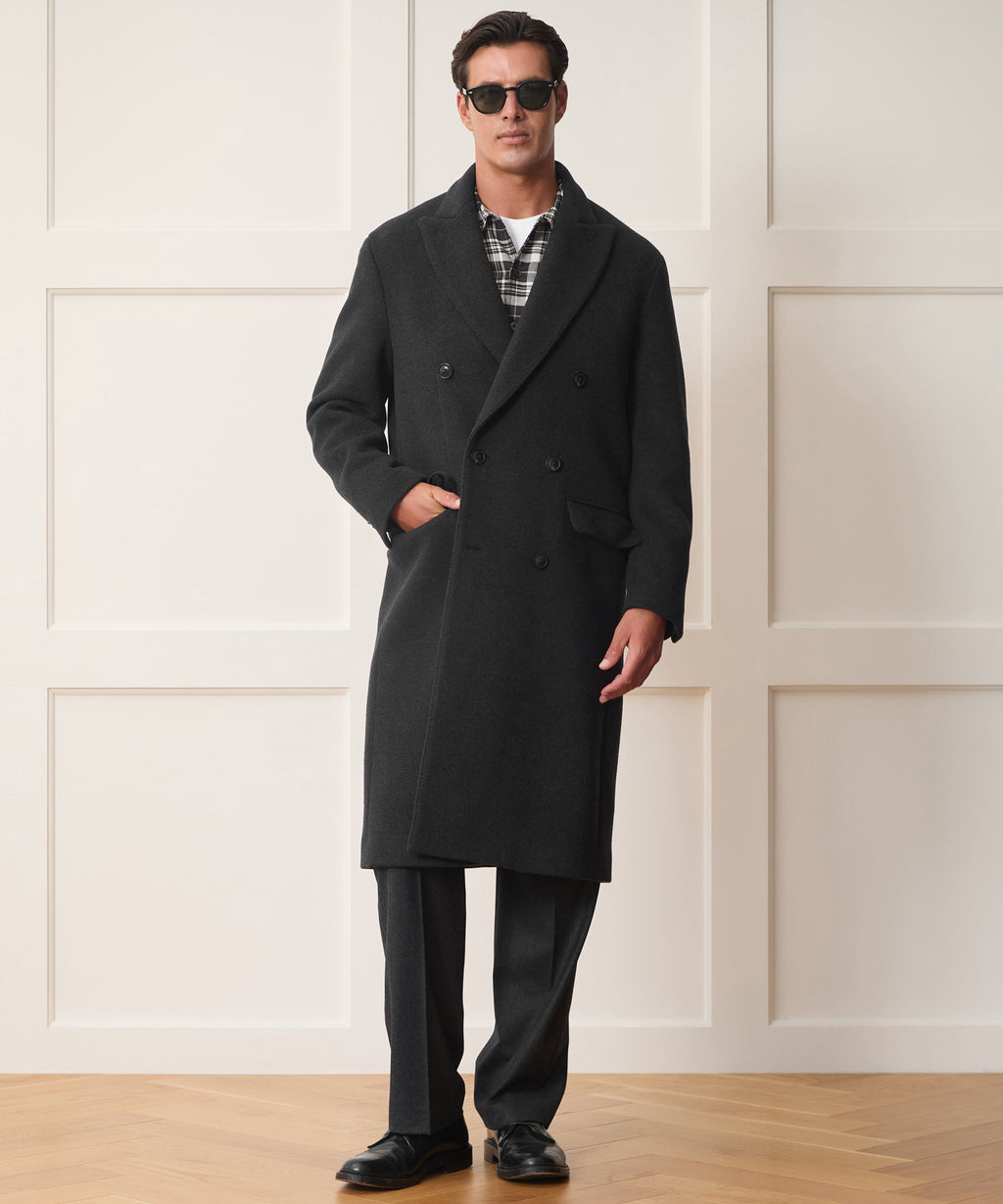 Italian Wool-Cashmere Double-Breasted Topcoat