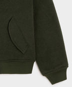 Shearling Collar Wool Bomber Jacket
