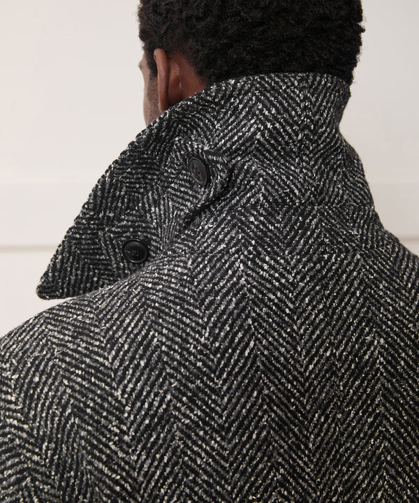 Italian Herringbone Peacoat