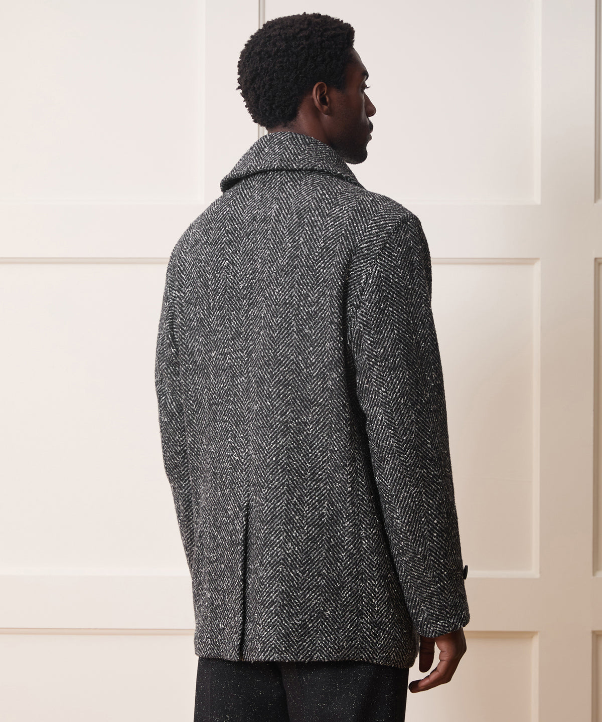 Italian Herringbone Peacoat