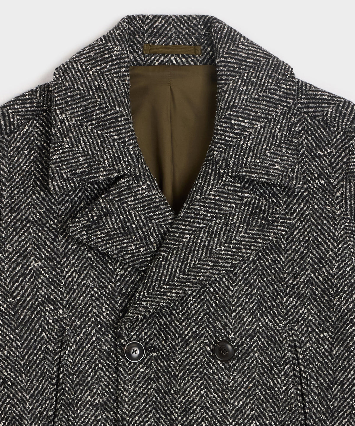 Italian Herringbone Peacoat