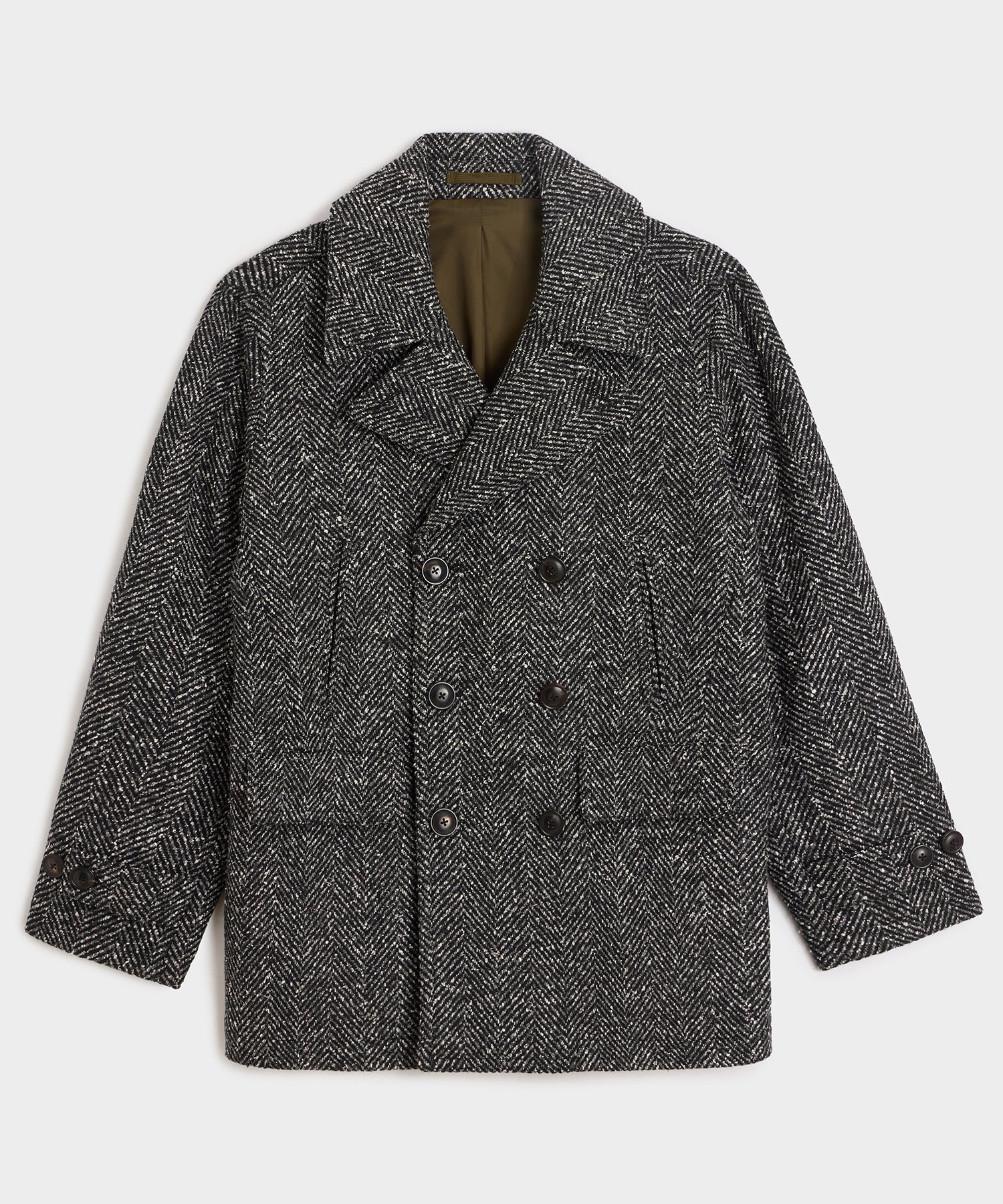 Italian Herringbone Peacoat