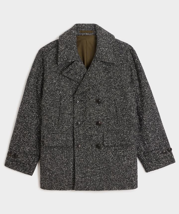 Italian Herringbone Peacoat