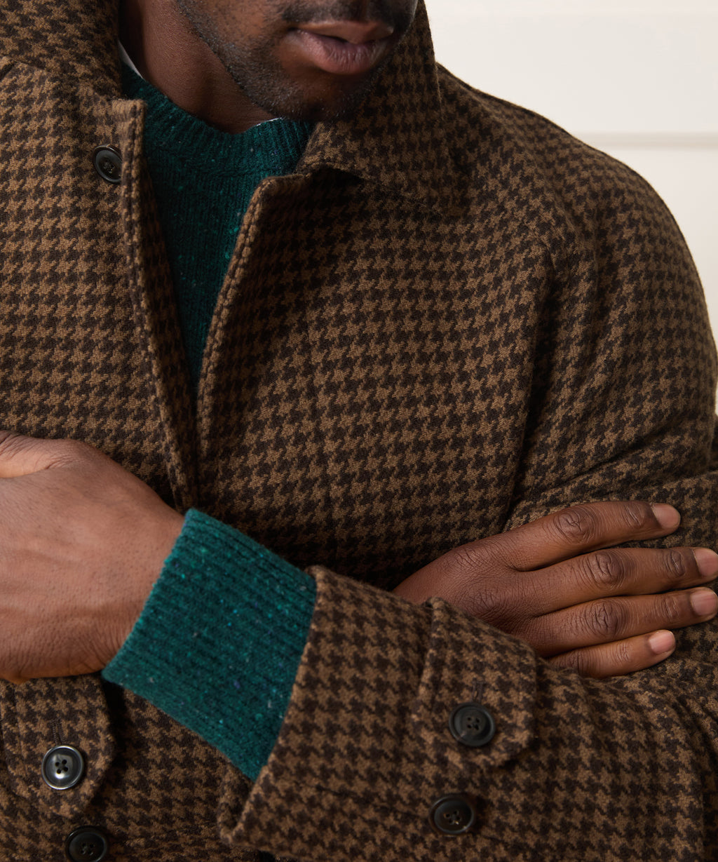 Houndstooth Balmacaan