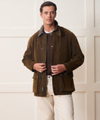 Flocked Denim Long Stable Jacket